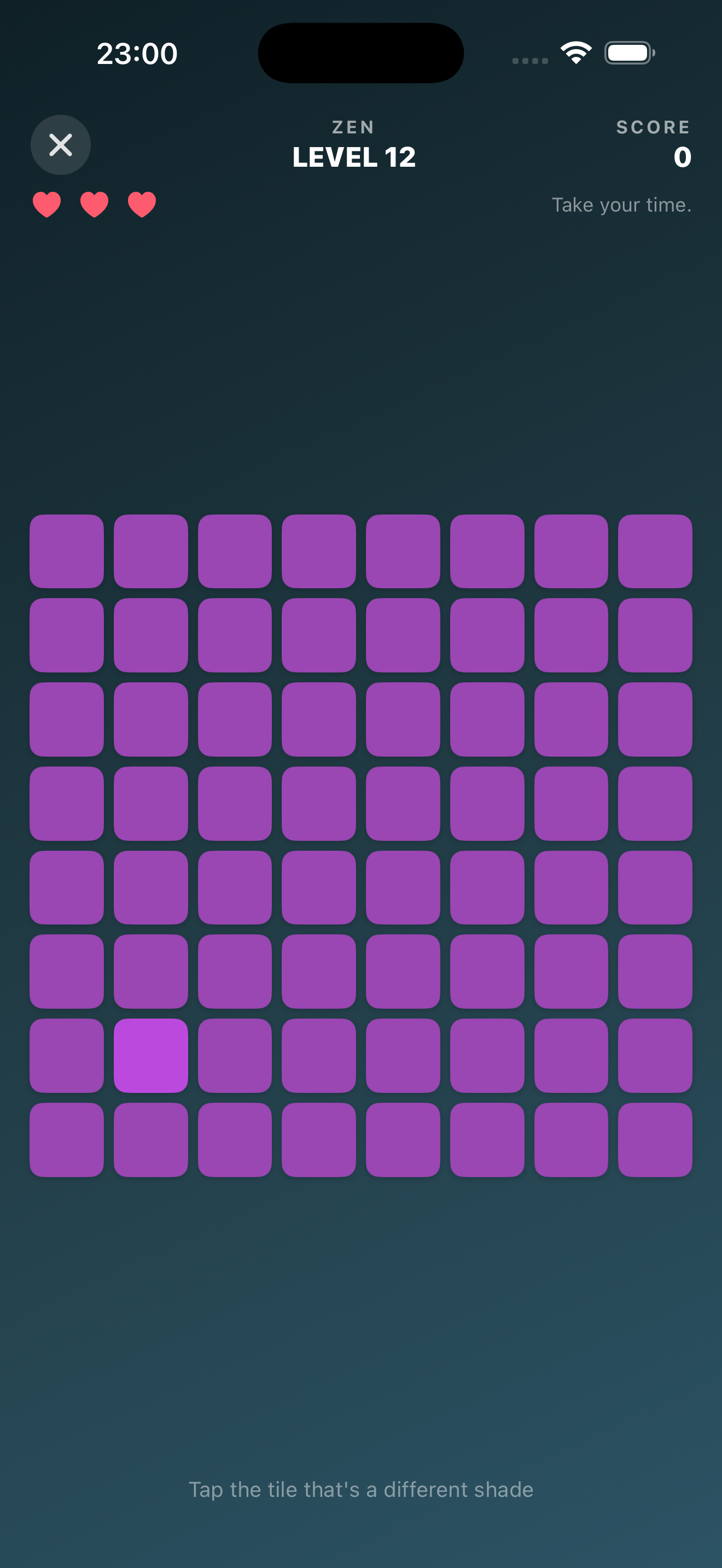 A dense grid with a subtle outlier