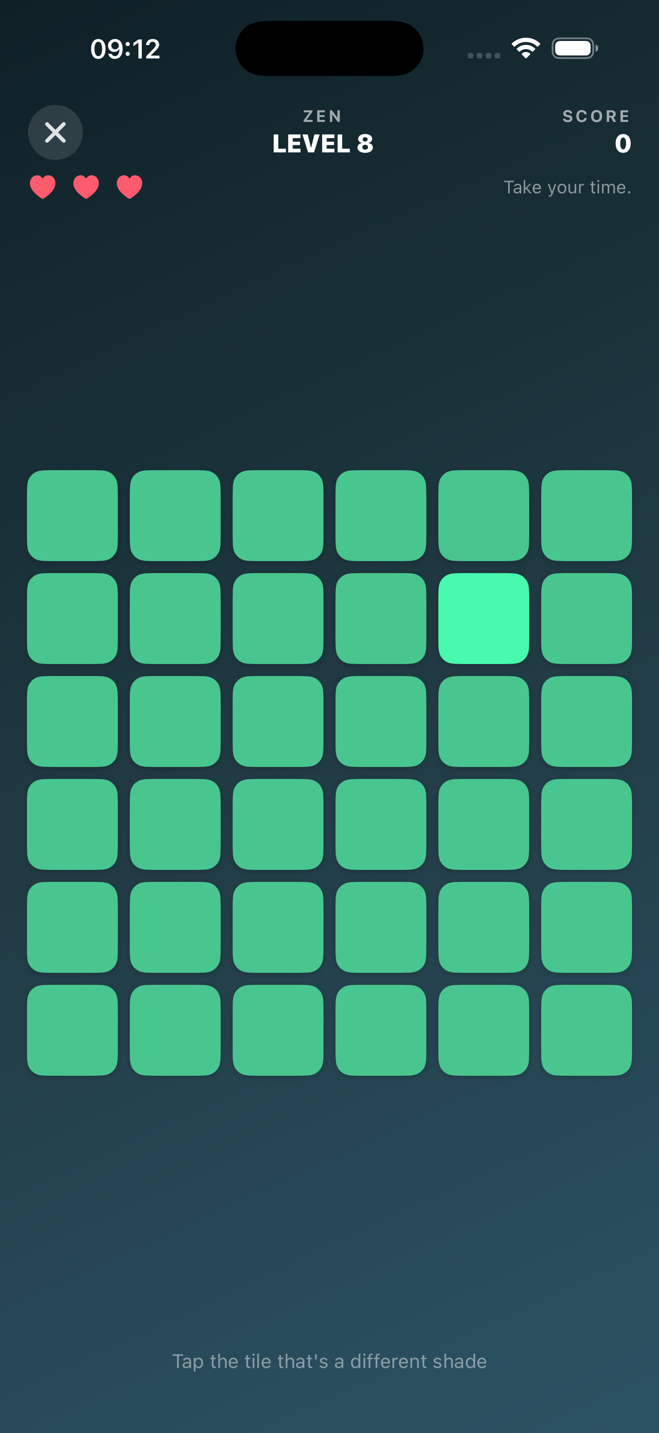 Zen mode color grid